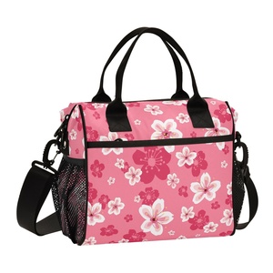 กระเป๋าเก็บความเย็นลายดอกซากุระสีชมพู MOQ ต่ำ กระเป๋าใส่อาหารกลางวันแบบมีฉนวนกันความร้อน กระเป๋าใส่อาหารกลางวันลายดอกไม้แบบกำหนดเอง กระเป๋าเก็บความเย็นสำหรับกิจกรรมกลางแจ้ง - Product Image 1