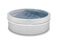 Boîte en fer blanc ronde personnalisée de qualité alimentaire, avec motif en relief, emballage cadeau haut de gamme, petit récipient métallique pour le stockage alimentaire