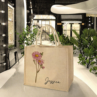 Sac fourre-tout personnalisé pour mariage, plage, mariée, shopping, avec logo, en polyester, motif lettres moyennes JUXIN, pour promotion, nom personnalisé