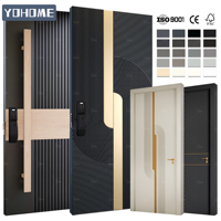 Portes de Sécurité Européennes de Haute Qualité pour Maison, Portes Extérieures à Rupture de Pont Thermique pour Maisons, Porte Blindée Noire pour Maison