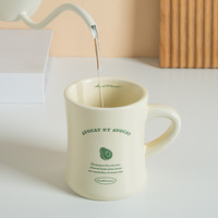 Ins crème coréenne en céramique café Diner tasses grande capacité petit déjeuner café lait tasse en céramique rétro chambre tasse à eau