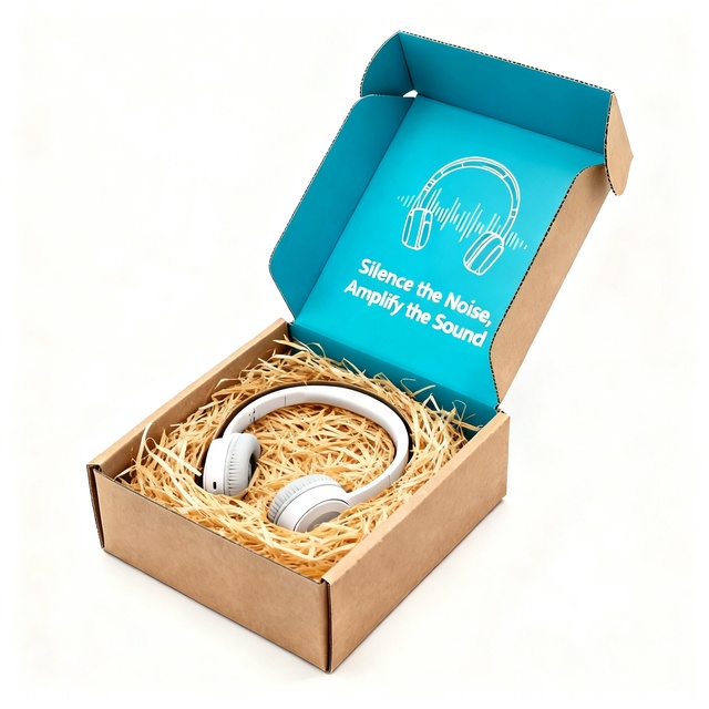 Matte Laminated Corrugated Mailer Box for Smart Electronics with Full Color Printing Logo Headphones Shipping and Packaging