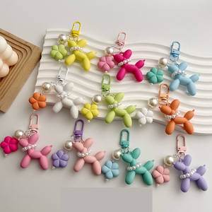 Bóng chó <span class=keywords><strong>Keychain</strong></span> Vòng hoa phim hoạt hình Tai nghe chủ Túi phụ kiện trang trí - Product Image 1