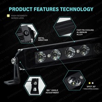 Barre lumineuse LED DRL ambre à une seule rangée, mince, 22/32/42/50/52 pouces, pour voiture F150 Ranger Hilux, toit, pare-chocs, barre de protection, tout-terrain 4x4