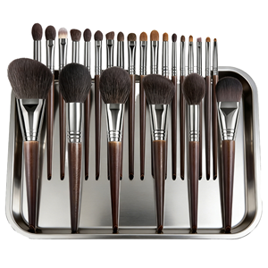 24pcs Goat Hair Makeup Brush Set Wooden Handle Face Concealer Brushes Custom Logo Private Label - Product Image 3