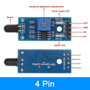 3pin 4 핀 IR 적외선 화염 감지 센서 모듈 IR 화염 센서 모듈 감지기 <span class=keywords><strong>Arduino</strong></span>를위한 Smartsense - Product Image 3