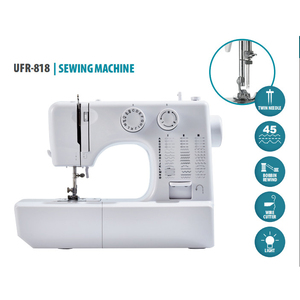 UFR-818จักรเย็บผ้าขนาดเล็กอเนกประสงค์ขนาด45เกลียวสองเข็มสำหรับใช้ในบ้านพร้อมการเย็บแบบโอเวอร์ล็อกและรูกระดุม - Product Image 2
