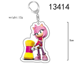 Llavero de acrílico estilo pirata de <span class=keywords><strong>Sonic</strong></span> <span class=keywords><strong>the</strong></span> <span class=keywords><strong>Hedgehog</strong></span>, personaje de dibujos animados del universo alternativo, colgante para bolso, adorno coleccionable para mochila - Product Image 5