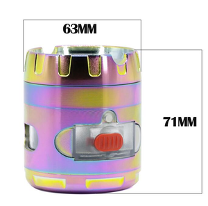New Hot Sale 63mm High Quality Magnetic Simple Zinc Alloy Dry <b>Herb</b> <b>Grinder</b> with Drawer - Product Image 4