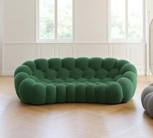 Canapé-lit design moderne de luxe extensible <span class=keywords><strong>en</strong></span> tissu <span class=keywords><strong>bulle</strong></span> coloré nid d'abeille incurvé pour salon - Product Image 4