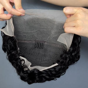 Perruque courte bouclée noire Chioma pour hommes, coupe buzz, cheveux courts naturels avec frange, décolorée, sans nœuds ni perte de cheveux - Product Image 4