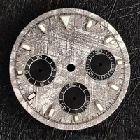 Rare et cher de haute qualité cadran rond plat météorite naturelle pour montres-bracelets