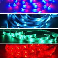 Bande lumineuse LED RGB SMD 5050 12V, 54 LED/m, 5m, intelligente, flexible, étanche, contrôle par application, éclairage arrière de télévision, guirlandes lumineuses d'intérieur