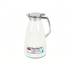Carafe isotherme Emsa Plaza Quick Tip 1L blanche pour le stockage de boissons froides - Product Image 2