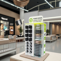 Livraison gratuite, vente au détail et en gros, présentoir de comptoir en acrylique personnalisé pour accessoires de téléphonie mobile, présentoir mobile sur pied pour téléphone portable