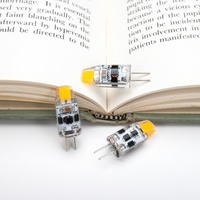 Mini ampoules LED COB G4 1,1W AC/DC 12-24V en silicone pour lustre, blanc froid 3000K, certifiées CE RoHS, dimmables, fourniture Chine