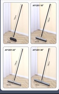Balai à pousser robuste AF1201, 136 cm, manche long en alliage, brosse industrielle pour sols de garage, allées, extérieur, béton - Product Image 2