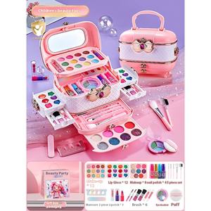 Juguetes para niñas, Kit de regalo de princesa cosmética, juguetes educativos, caja de <span class=keywords><strong>maquillaje</strong></span> de Color lavado, Maleta de <span class=keywords><strong>maquillaje</strong></span> de moda de belleza, Rosa - Product Image 5