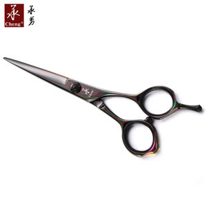 Tijeras de barbero de carbono tipo diamante <span class=keywords><strong>DLC</strong></span>, tijeras de corte de salón de hoja CNC para peluquería VG10, YONGHE - Product Image 2