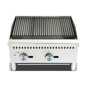 Asador de Carbón Comercial de 24'' para Encimera, a Gas Natural (GN)/Propano, Asador de Carbón para Encimera, Parrilla de Hierro Fundido Resistente, Barbacoa para Restaurante - Product Image 2