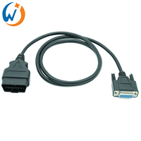 Cable Conector de Diagnóstico para Auto, 16 Pines OBDII a DB15 Hembra, Conector DB15 OBDII