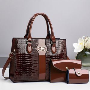 Conjunto de Bolsos de Mano de PU de Lujo 3 en 1 para Mujer - Product Image 1
