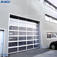 Puerta Seccional de Garaje de Bajo Ruido con Ventana de Visión, Sensor de Obstáculos y Liberación Manual de Emergencia para Almacenes