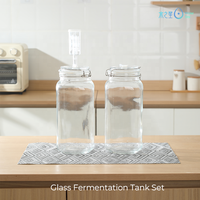 Bocal en verre pour aliments avec couvercle à fermeture hermétique, bocal de stockage à large ouverture pour café, thé, sucre, farine, céréales et pâtes