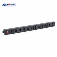 Barre d'alimentation PDU à 12 prises brésiliennes pour montage en rack, contrôle par interrupteur, pour distributeurs d'électronique, vente en gros, expédition