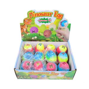 Cadeau idéal pour tous les âges : Balle sensorielle anti-stress en caoutchouc TPR colorée, en forme d'œuf de dinosaure, jouet sensoriel à presser - Product Image 4