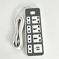 Stop Kontak Grosir Pabrik Anjehold 7 Outlet 2 USB Charger Desktop Multi Plug Soket Ekstensi Jarak Lebar untuk Rumah Kantor