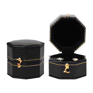 Caja de Joyería Octogonal de Lujo de Poliuretano con Logotipo, Caja de Embalaje para Collares y Joyas - Product Image 3