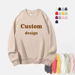 Sudadera de Cuello Redondo Extra Grande de Alta Calidad, Sudadera de Algodón Lisa con Logotipo Impreso, Sudadera con Bordado Personalizado para Hombre - Product Image 2