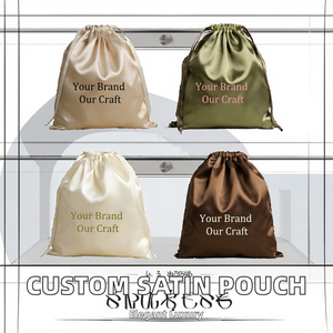 Sac de luxe léger en satin beige avec cordon de serrage pour parfums, vêtements, chaussures, sac anti-poussière, pochette à bijoux, emballage, pochette légère - Product Image 3