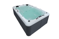 Nouvelle mode Spa de nage de 3.85 mètres Piscine extérieure en vente Balboa USA avec 5 places Surface acrylique avec lumière LED Spa de massage sexy