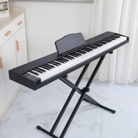 Piano numérique 88 touches avec clavier à marteaux, boîtier en bois, 150 démos, 1000 sons, Bluetooth sans fil, MIDI, USB, port MP3, haut-parleur intégré, fonction sustain
