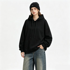 Sudadera con <span class=keywords><strong>Capucha</strong></span> para Hombre AMCLEVER, 350g, 100% Algodón Terry, Hombros Caídos, Corte Holgado, con Logotipo Estampado - Product Image 2