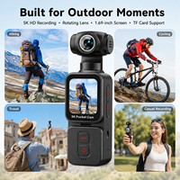 Caméra d'action K28 5K Ultra HD avec objectif rotatif, écran tactile IPS de 1,69 pouce, WiFi, mini caméra sport DV, vidéo, vlog, carte TF