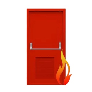 UL Canadá Arabia Saudita Pakistán Bangladesh estándar puerta de salida de acero de una sola hoja resistente al fuego con barra de pánico - Product Image 2