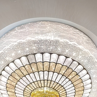Lüks Modern Yuvarlak Çelik Özel Çok Katmanlı Büyük Kristal Avize Tavan Lambası Oturma Odası Alışveriş Merkezi Otel Lobisi Ziyafet Salonu için