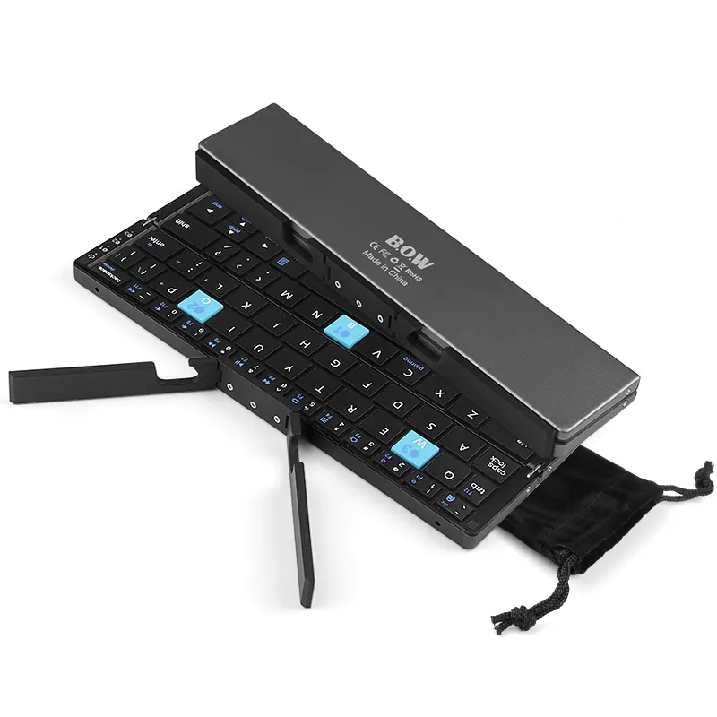 HB199 Wireless Folding Ultra dünne Mini-Tastatur für iPhone-Pro-Plus-Max/Für iPad-Air-Pro und Tablet PC/Smartphone 3 in1 2023