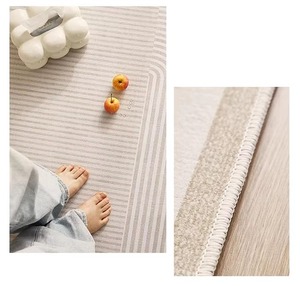 Modern <strong>Cream</strong> Wave Arc Pattern Area <strong>Rug</strong> Low-Pile Woven <strong>Large</strong> Living Room Carpet <strong>Rugs</strong> for Living Room - Product Image 3