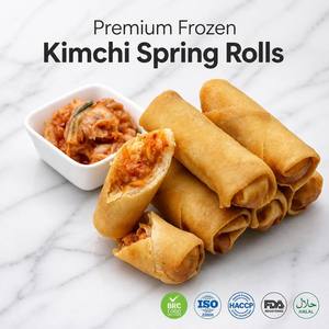 50g de rouleaux de printemps au kimchi, style coréen, surgelés, OEM, logo/recette personnalisés, vente en gros pour les restaurants - Product Image 1