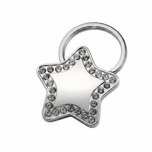 Portachiavi con stella di cristallo e strass per donna, accessorio di moda. - Product Image 2
