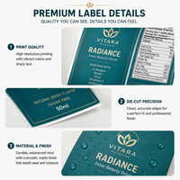 Étiquettes adhésives cosmétiques brillantes, imperméables, imprimées en rouleau, autocollants pour bouteilles, emballages, logo, vinyle, étiquette privée, autocollant personnalisé