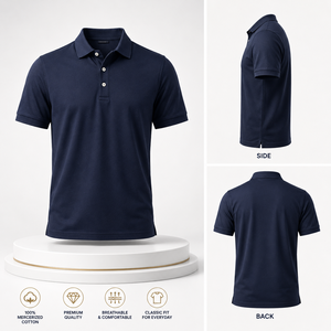 Camisetas Polo Personalizadas de Algodón Pima, OEM ODM, Bordado de Logotipo, Ropa Polo de Lujo de Manga Corta, Agradable al Tacto - Product Image 3