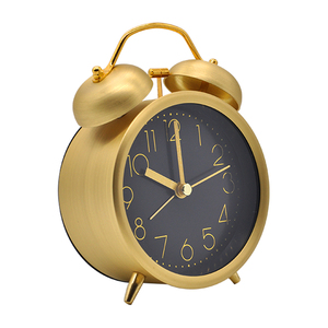 3.85 "Twin chuông đồng hồ báo thức với quay số lập thể, đèn nền, Pin hoạt động Loud nhà đồng hồ báo thức reloj - Product Image 4