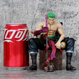 Vente en gros 14.5cm PVC Anime Figure pour <span class=keywords><strong>One</strong></span> <span class=keywords><strong>Piece</strong></span> Zoro Assis Posture <span class=keywords><strong>Box</strong></span> Double Têtes Ornement Jouet Décor Collection pour Enfants - Product Image 3