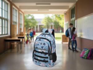Zaino Studentesco 18 Pollici in Poliestere con Chiusura a Cerniera, Uso Scolastico, Stile Unisex alla Moda - Product Image 2
