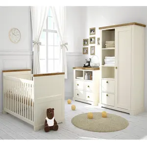 Wood Material And Solid Wood Style Solid Wood Carved Baby Bedroom Furniture Set